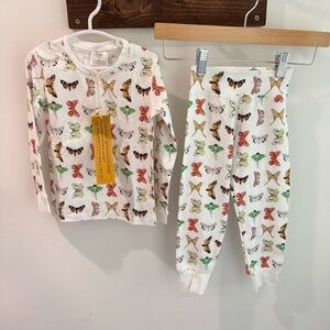 NWT Saltwater Swaddles Give Me‎ Butterflies Pajama Set 4T